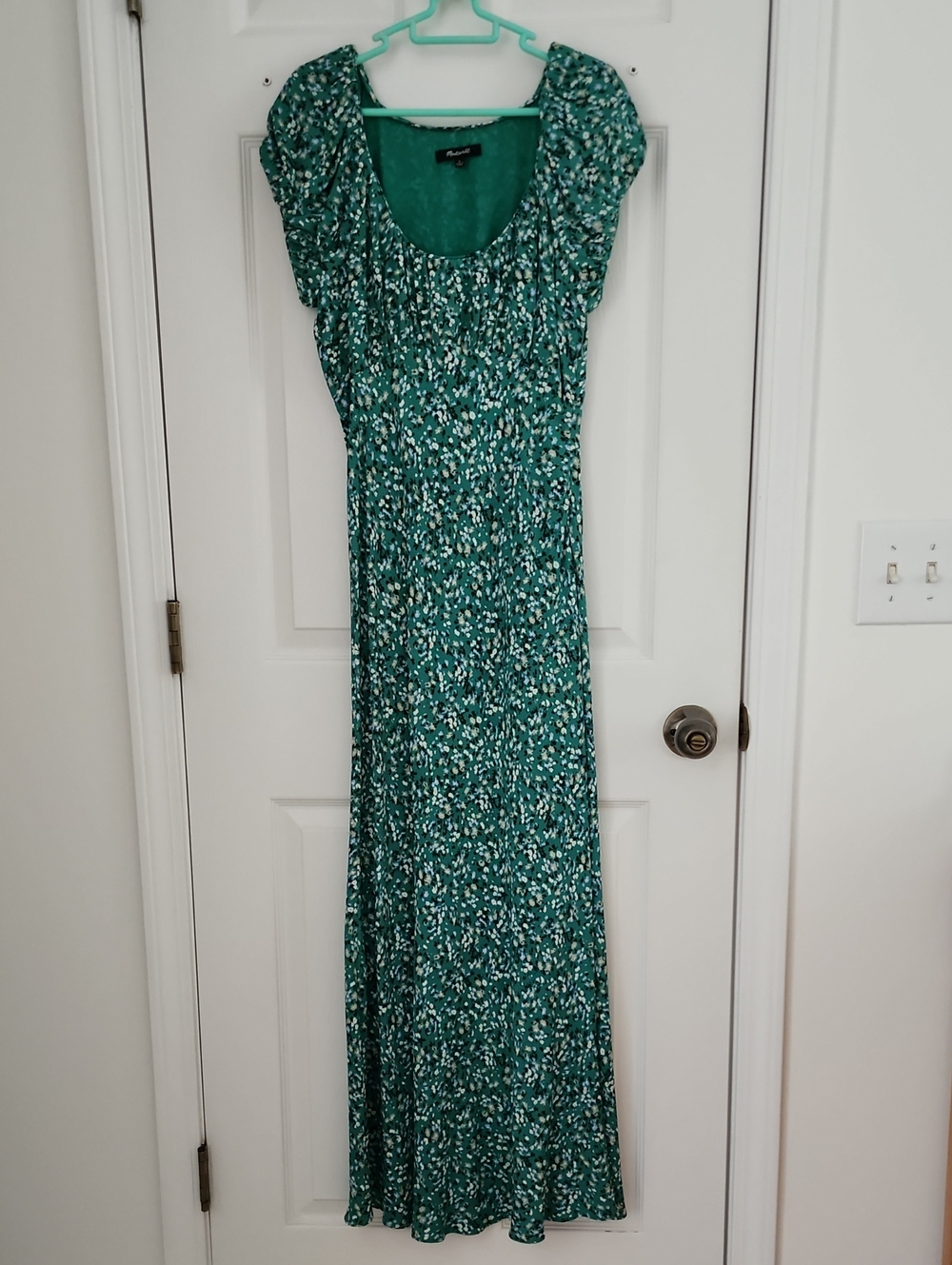 Madewell Green Floral Maxi Dress